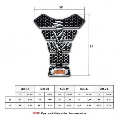 KTM Tank Guard Pads Perforated Steel Base Samurai Logo Edition 