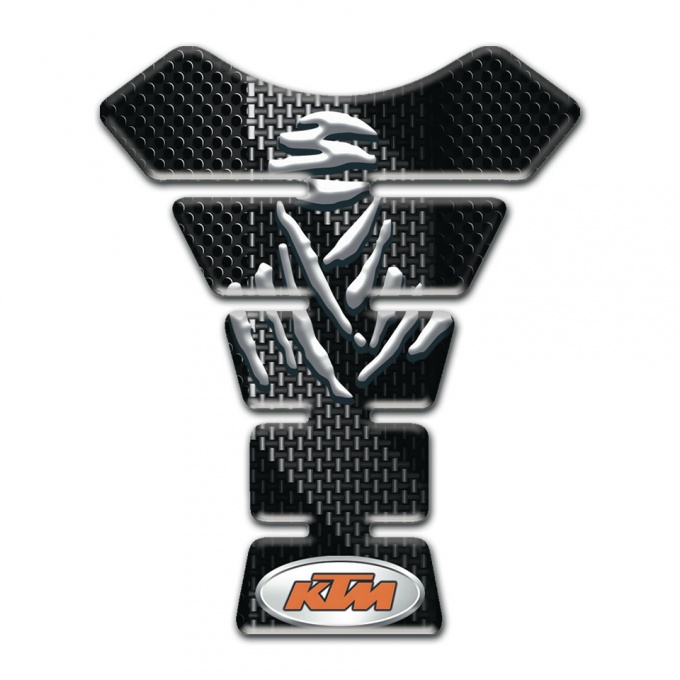 KTM Tank Pad Protector Black with Gray Mark Design 