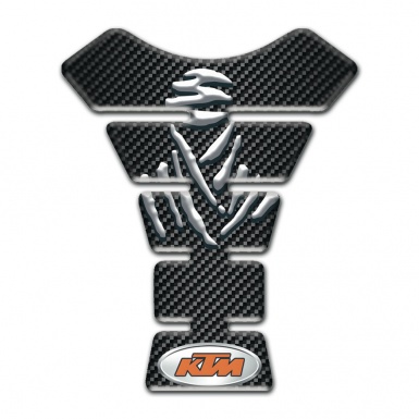 KTM Tank Pad Motorbike Black Carbon with Samurai Logo Model