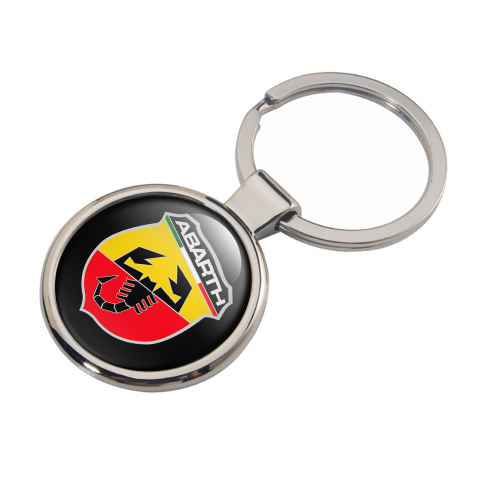 Fiat Abarth Keychain Metal Black Italy Color Design