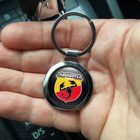 Fiat Abarth Keychain Metal Black Italy Color Design