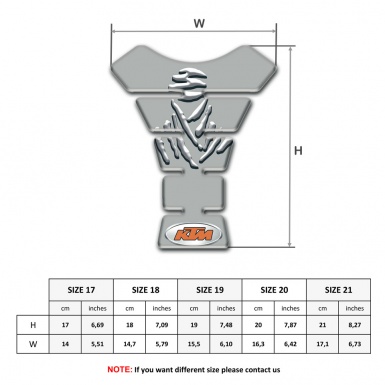 KTM Tank Guard Pads Gray Design 