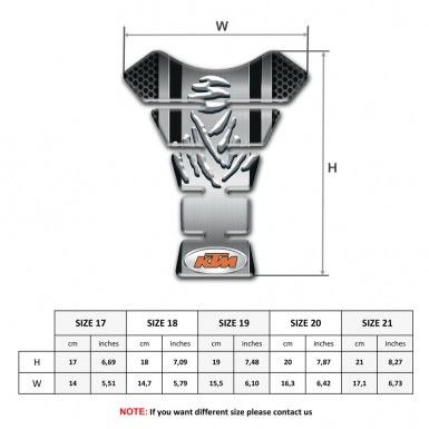 KTM Tank Fuse Metal Central Panel Style 