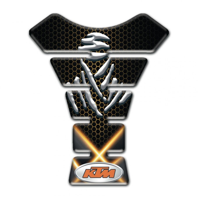 KTM Tank Pad Protector Crossed Orange Lights Motive 