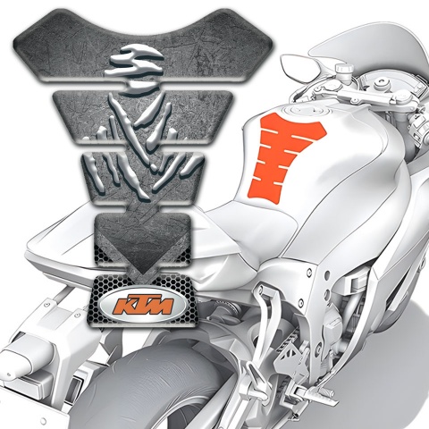 KTM Tank Protector Scratched Plate Effect 