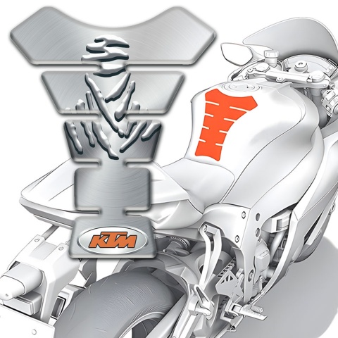 KTM Tank Pad Protector Silver Design 