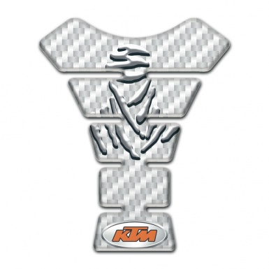 KTM Tank Protector White Carbon Design 