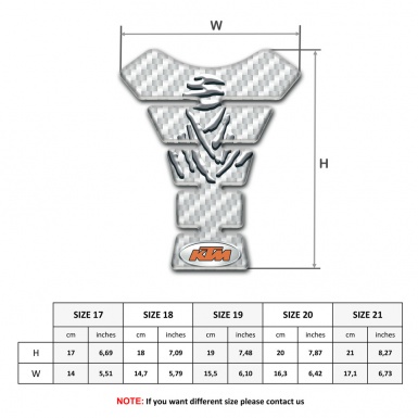 KTM Tank Protector White Carbon Design 