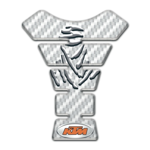 KTM Tank Protector White Carbon Design 