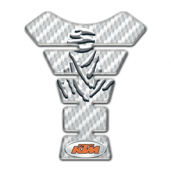 KTM Tank Protector White Carbon Design 