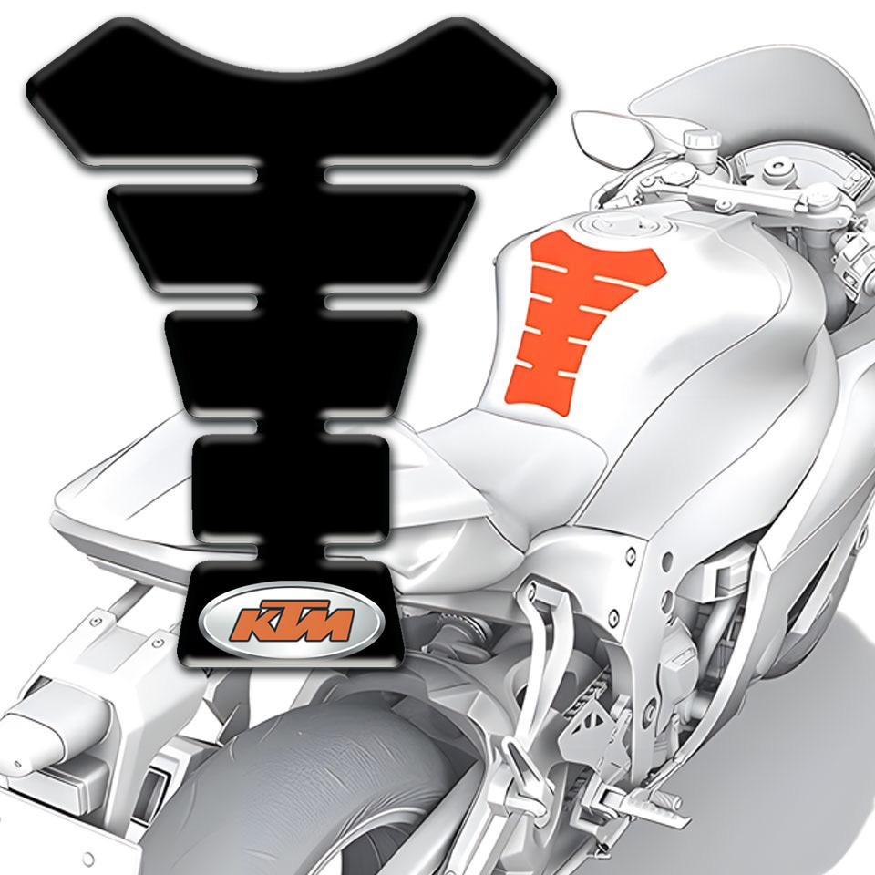 KTM Tank Pad Protector Black Style | Tank Protectors | Stickers | X-Sticker