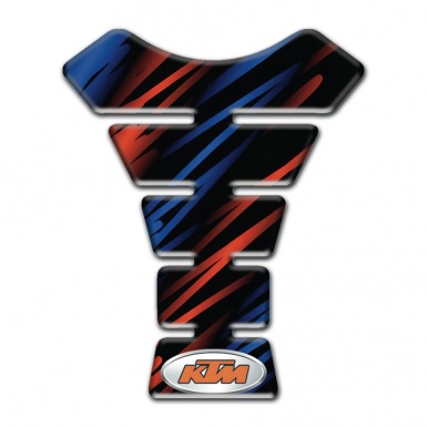 KTM Tank Protector Black with Blue Red Patterns Style 