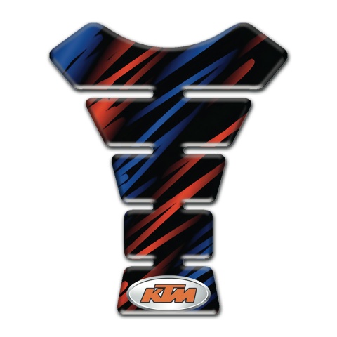 KTM Tank Protector Black with Blue Red Patterns Style 