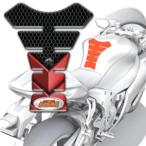 KTM Tank Protector Red Black Decoration Style 