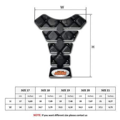 KTM Tank Protector Black Skin Style 