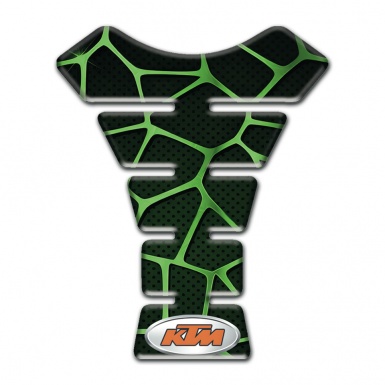 KTM Tank Protector Black with Green Patterns Style 
