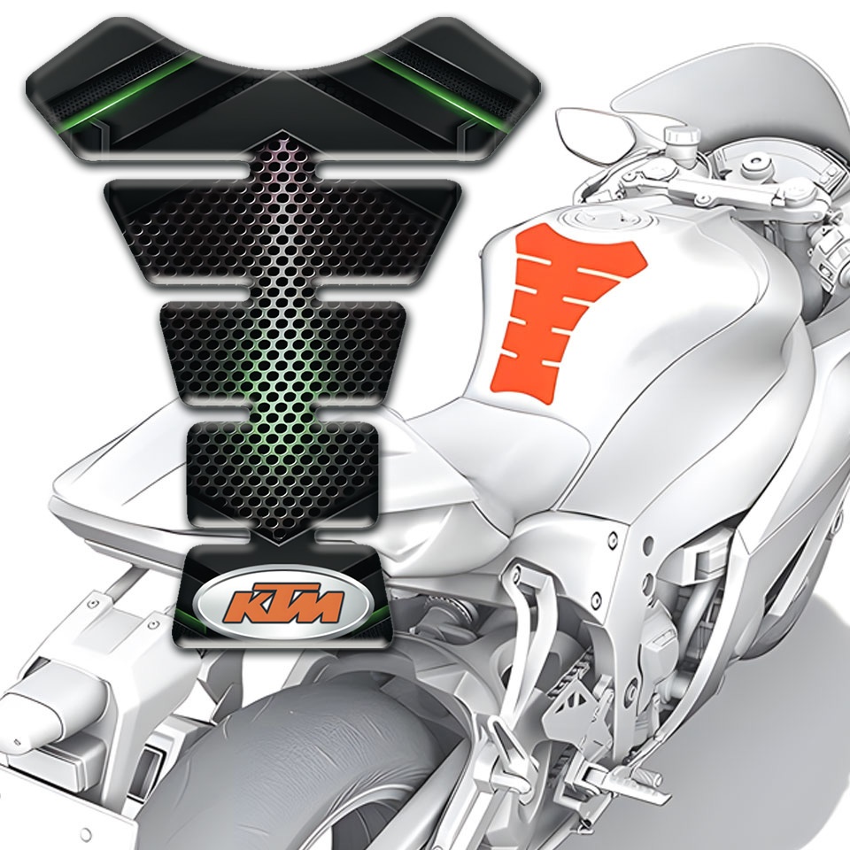 KTM Tank Guard Pads Green Shadow Style | Tank Protectors | Stickers | X ...