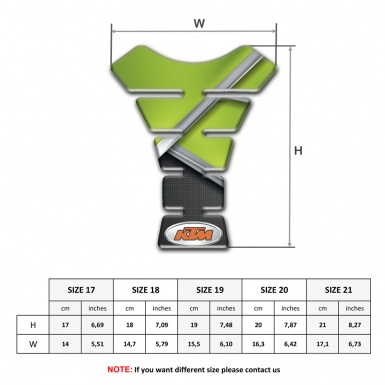 KTM Tank Fuse Green Black Stylish Decoration 