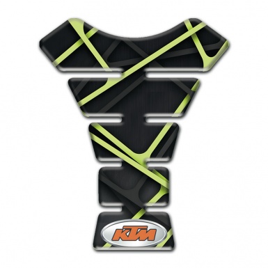 KTM Tank Pad Motorbike Black Base with Green Lines Style 