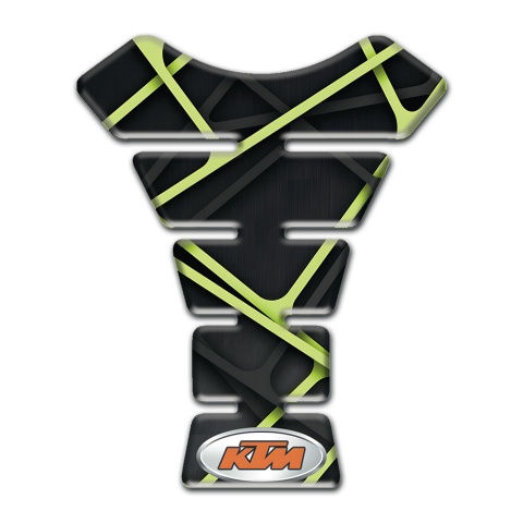 KTM Tank Pad Motorbike Black Base with Green Lines Style 