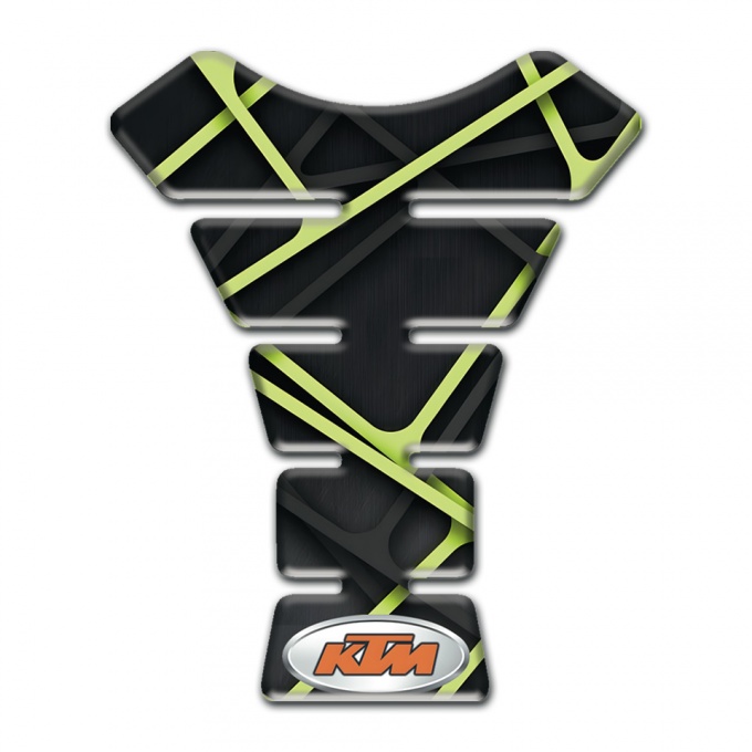 KTM Tank Pad Motorbike Black Base with Green Lines Style 