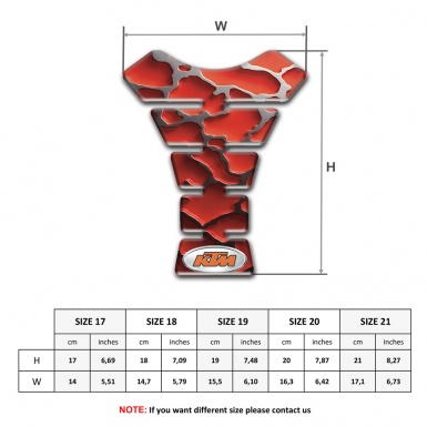 KTM Tank Guard Pads Red Clouds Style 