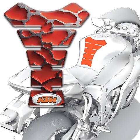 KTM Tank Guard Pads Red Clouds Style 