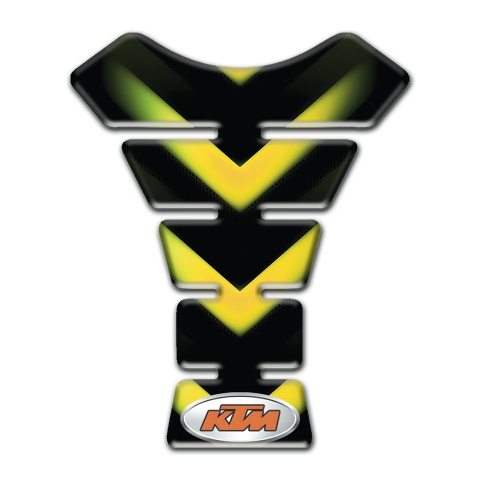 KTM Tank Protector Black with Green Yellow Details Style 