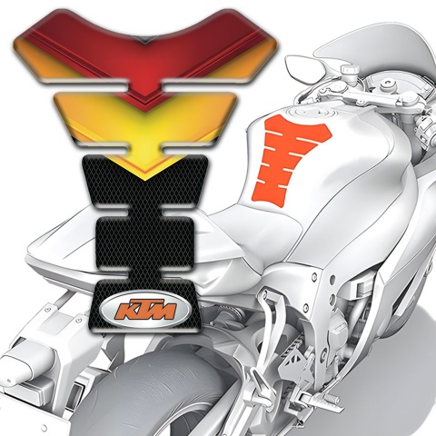 KTM Tank Pad Protector Fire Colors Style 