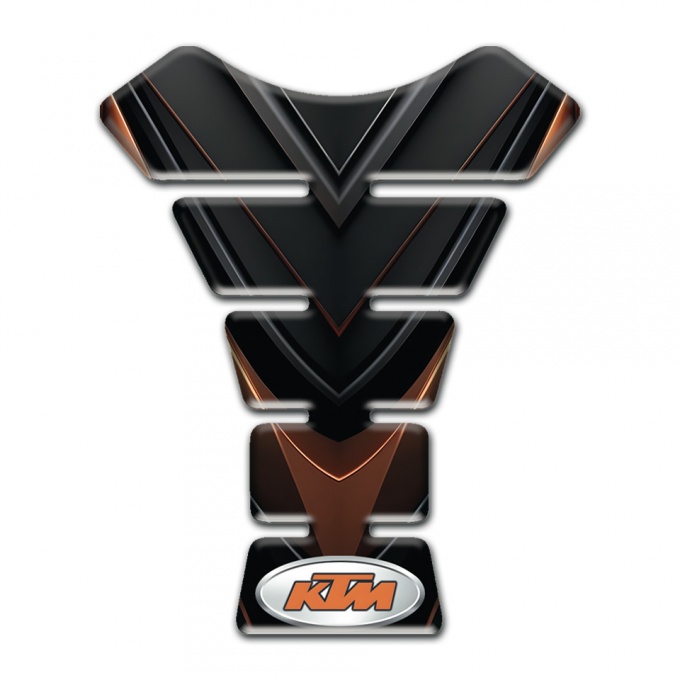 KTM Tank Pad Motorbike Black Brown Style 