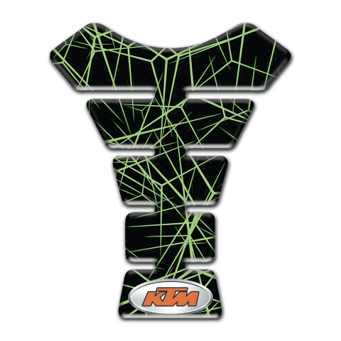 KTM  Tank Pad Protector Green Spider Web Style 