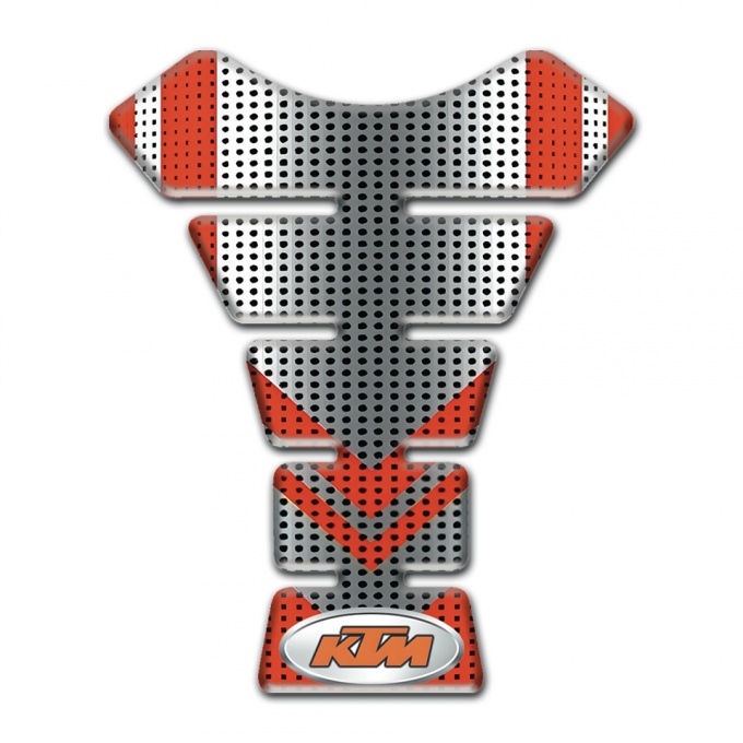 KTM Tank Guard Pads Silver Red Style 