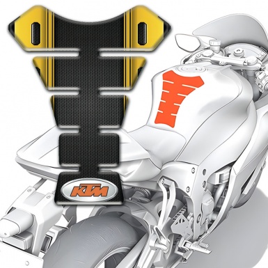 KTM Tank Guard Pads Black Yellow Stylish Print 