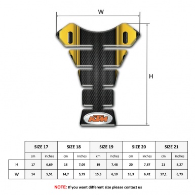 KTM Tank Guard Pads Black Yellow Stylish Print 