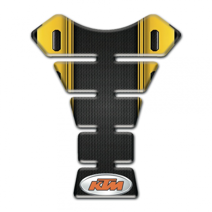 KTM Tank Guard Pads Black Yellow Stylish Print 
