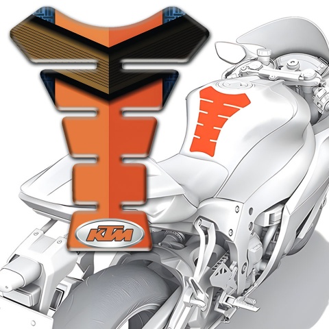 KTM Tank Pad Protector Orange Nuance Style 