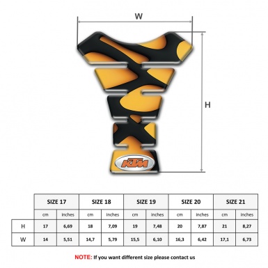 KTM Tank Guard Pads Yellow Black Print Style
