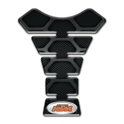 KTM Tank Pad Motorbike Black with Gray Patterns Style 