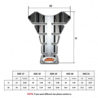 KTM Tank Protector Alumunium Central Panel Style 