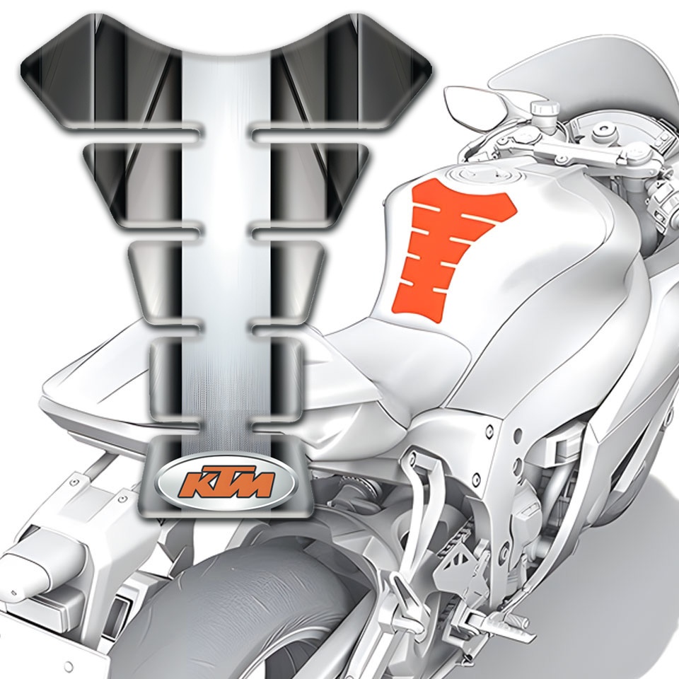 KTM Tank Protector Alumunium Central Panel Style | Tank Protectors ...