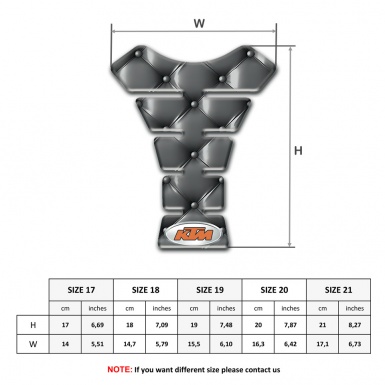 KTM Tank Pad Protector Gray Leather Style 
