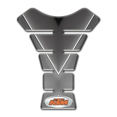 KTM Tank Protector Gray with White Stripe Style 
