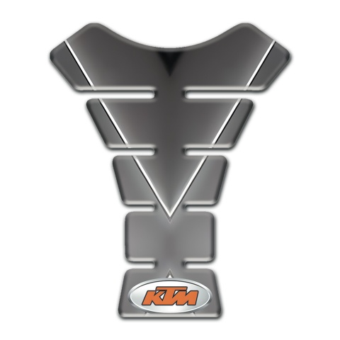 KTM Tank Protector Gray with White Stripe Style 