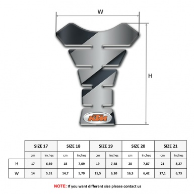KTM Tank Fuse GRay Diagonal Print 