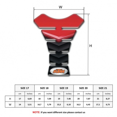 KTM Tank Pad Motorbike Red Black Version 