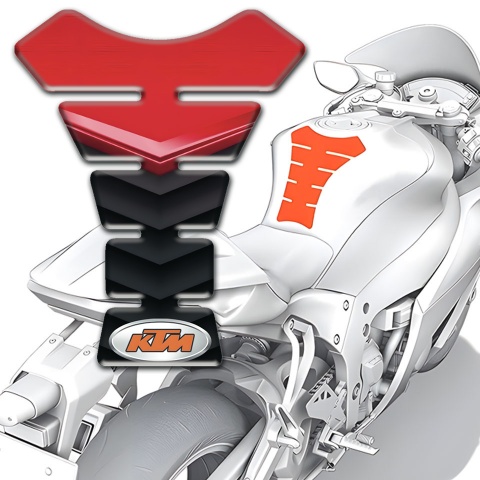 KTM Tank Pad Motorbike Red Black Version 