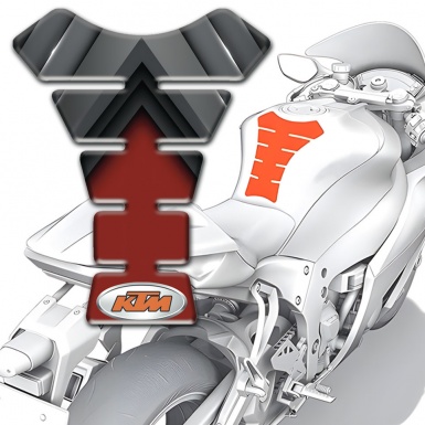 KTM Tank Pad Protector Gray Red Elements Style 