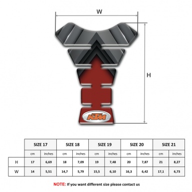 KTM Tank Pad Protector Gray Red Elements Style 