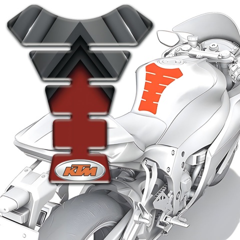 KTM Tank Pad Protector Gray Red Elements Style 