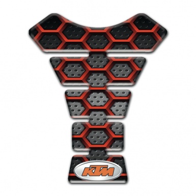 KTM  Tank Protector 3D red Grid Style 
